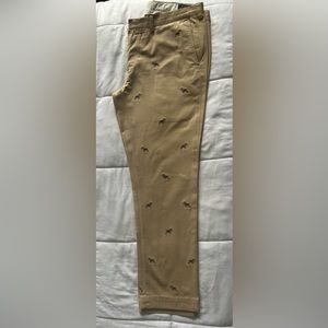 Men’s Ralph Lauren Polo stretch slim fit chino monogram khaki pants 38/32